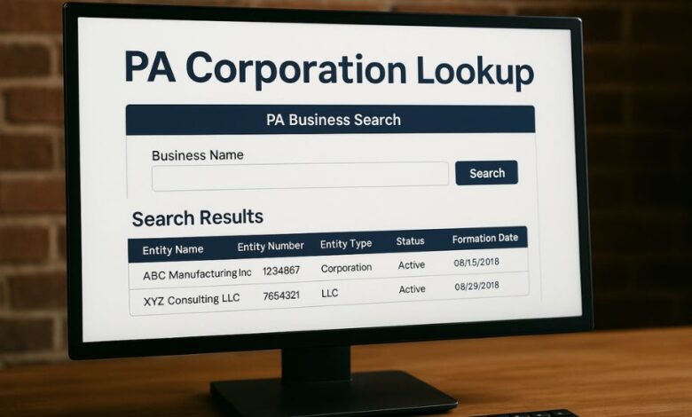 pa corporation lookup